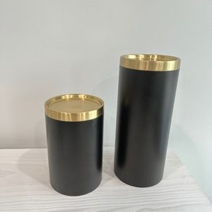 Crate & Barrel Reversible Candle Holder Set